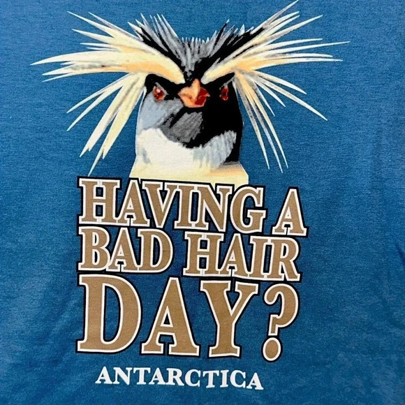 TIT   mouse bird Graphic Antarctica Short Sleeve TShirt  2XL Fruit of The Loom - Picture 1 of 3